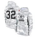 GB.Packers #32 MarShawn Lloyd Player Arctic Camo Salute to Service Hoodies Limited Game Gdoa Stitched Jerseys