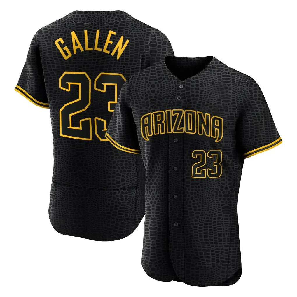A.Diamondbacks #23 Zac Gallen Player Black Snake Skin City Limited Elite Home Game Gdoa Stitched Jerseys