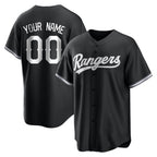 Custom T.Rangers Black Home Game Any Name & Number Gdoa Stitched Jerseys