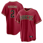 A.Diamondbacks #2 Geraldo Perdomo Player Red Home Game Gdoa Stitched Jerseys