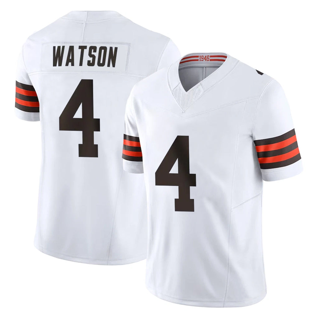 C.Browns #4 Deshaun Watson Player White Vapor F.U.S.E. Limited Home Game Gdoa Stitched Jerseys