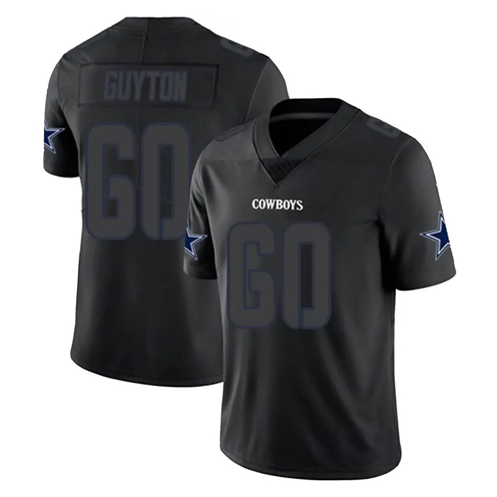 D.Cowboys #60 Tyler Guyton Player Black Impact Limited Home Game Gdoa Stitched Jerseys