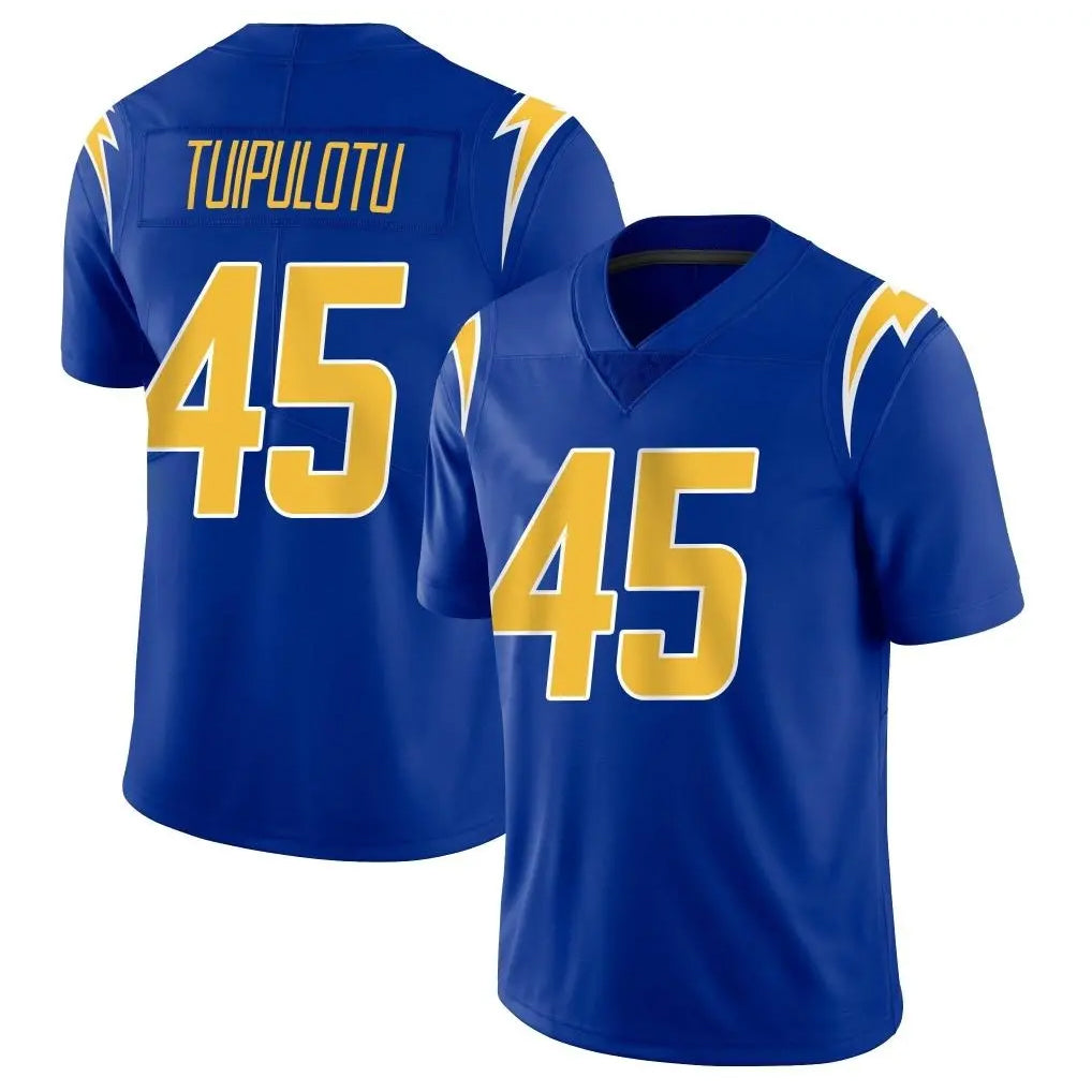 LA.Chargers #45 Tuli Tuipulotu Player Royal Limited Vapor Home Game Gdoa Stitched Jerseys