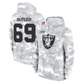 LV.Raiders #69 Adam Butler Player Arctic Camo Salute to Service Hoodies Limited Game Gdoa Stitched Jerseys
