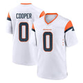 D.Broncos #0 Jonathon Cooper Player White Home Game Gdoa Stitched Jerseys