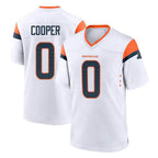 D.Broncos #0 Jonathon Cooper Player White Home Game Gdoa Stitched Jerseys