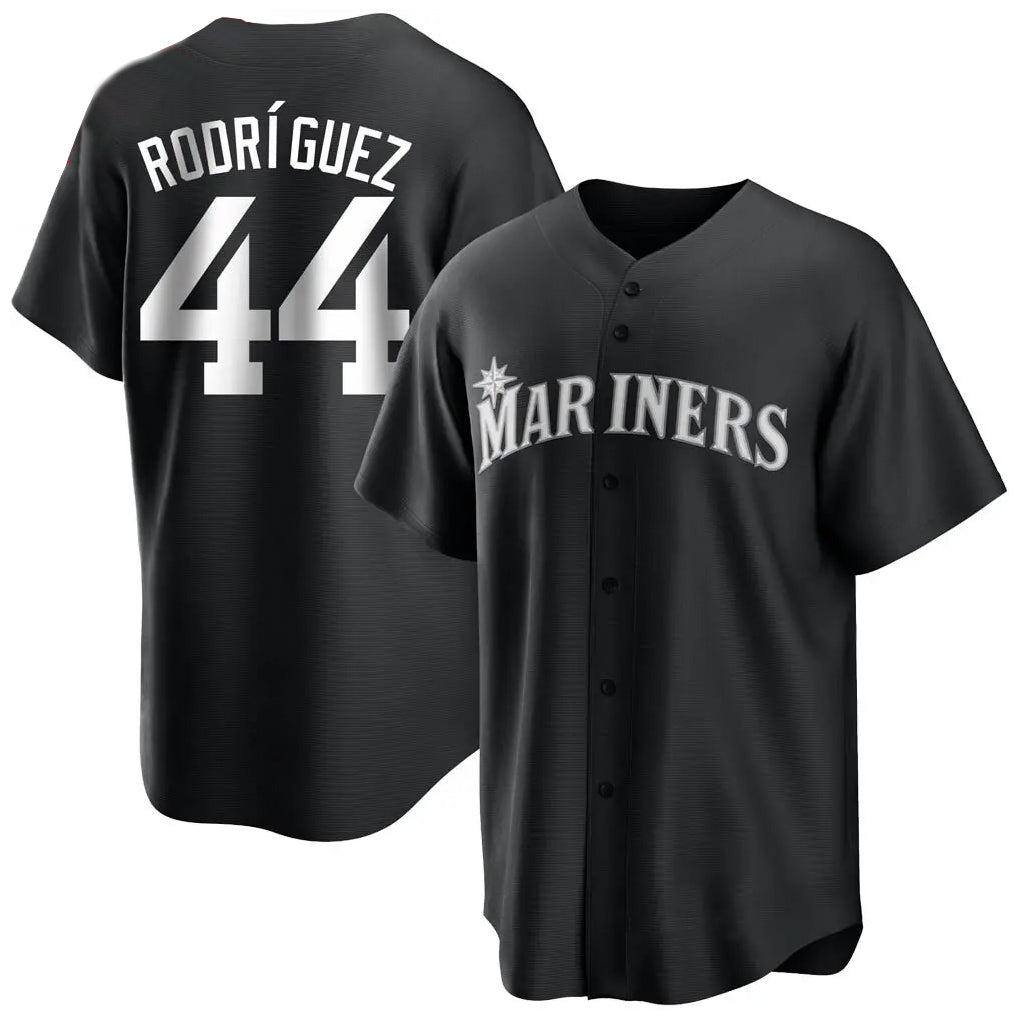 S.Mariners #44 Julio Rodr¨ªguez Player Black Home Limited Fdoa Stitched Jerseys