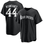 S.Mariners #44 Julio Rodr¨ªguez Player Black Home Limited Fdoa Stitched Jerseys
