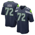 S.Seahawks #72 Abraham Lucas Player Navy Home Game Gdoa Stitched Jerseys