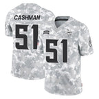 M.Vikings #51 Blake Cashman Player Arctic Camo Salute To Service Limited Game Gdoa Stitched Jerseys