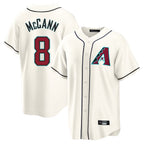 A.Diamondbacks #8 James McCann Player Cream Home Game Gdoa Stitched Jerseys