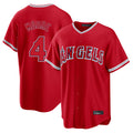 LA.Angels #4 Christian Moore Player Red Home Game Fdoa Stitched Jerseys