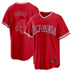 LA.Angels #4 Christian Moore Player Red Home Game Fdoa Stitched Jerseys