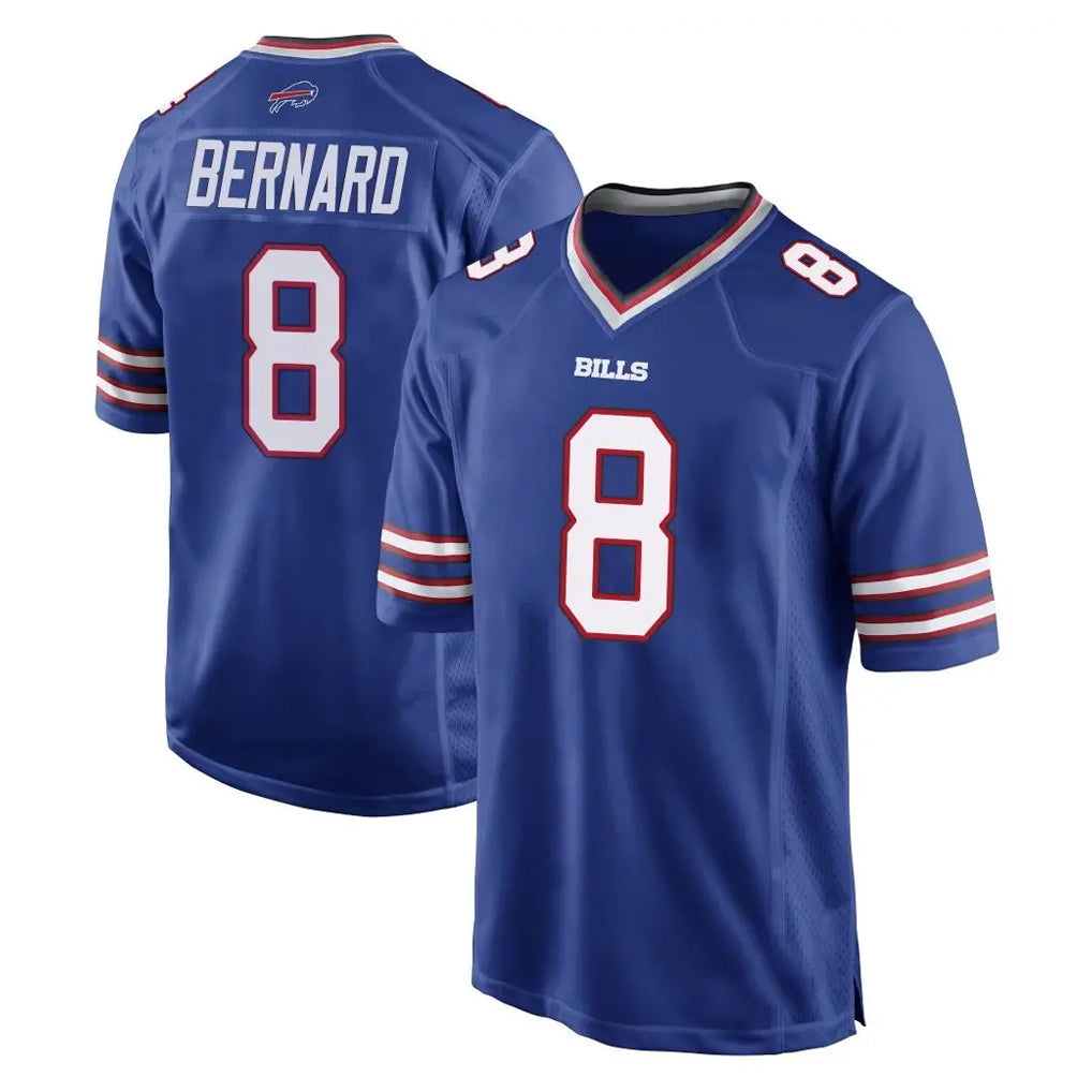 B.Bills #8 Terrel Bernard Player Royal Home Game Gdoa Stitched Jerseys