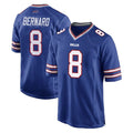 B.Bills #8 Terrel Bernard Player Royal Home Game Gdoa Stitched Jerseys