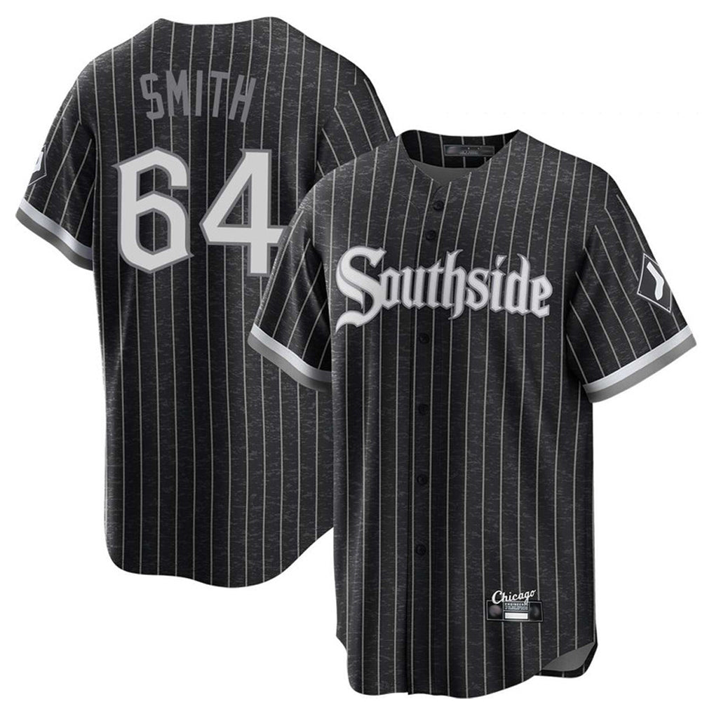 C.White Sox #64 Shane Smith Player Black City Connect Home Game Gdoa Stitched Jerseys