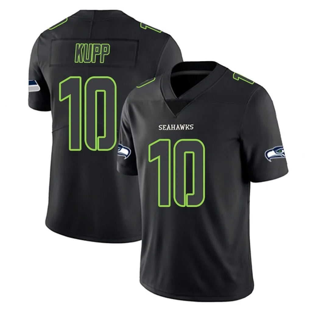 S.Seahawks #10 Cooper Kupp Player Black Impact Limited Home Game Gdoa Stitched Jerseys