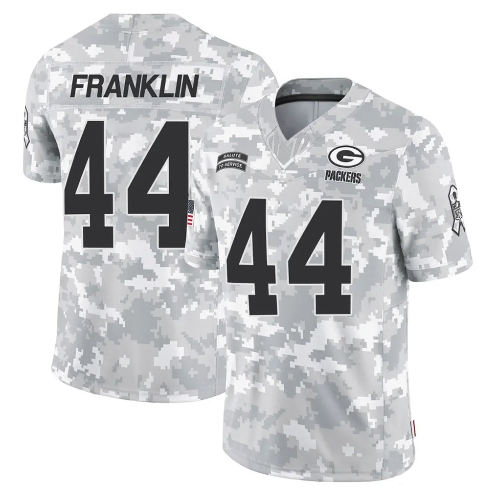 GB.Packers #44 Zaire Franklin Player Arctic Camo Salute To Service Limited Gdoa Stitched Jerseys