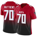 A.Falcons #70 Jake Matthews Player Red Vapor F.U.S.E. Limited Gdoa Stitched Jerseys
