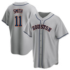 H.Astros #11 Cam Smith Player Gray Home Game Gdoa Stitched Jerseys