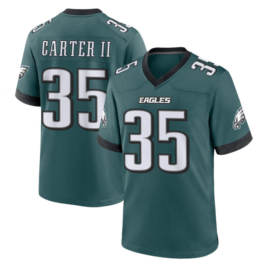 P.Eagles #35 Michael Carter II Player Green Home Game Gdoa Stitched Jerseys