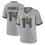 S.Seahawks #14 Sam Darnold Player Grey 2025 Rivalries Collection Home Game Gdoa Stitched Jerseys