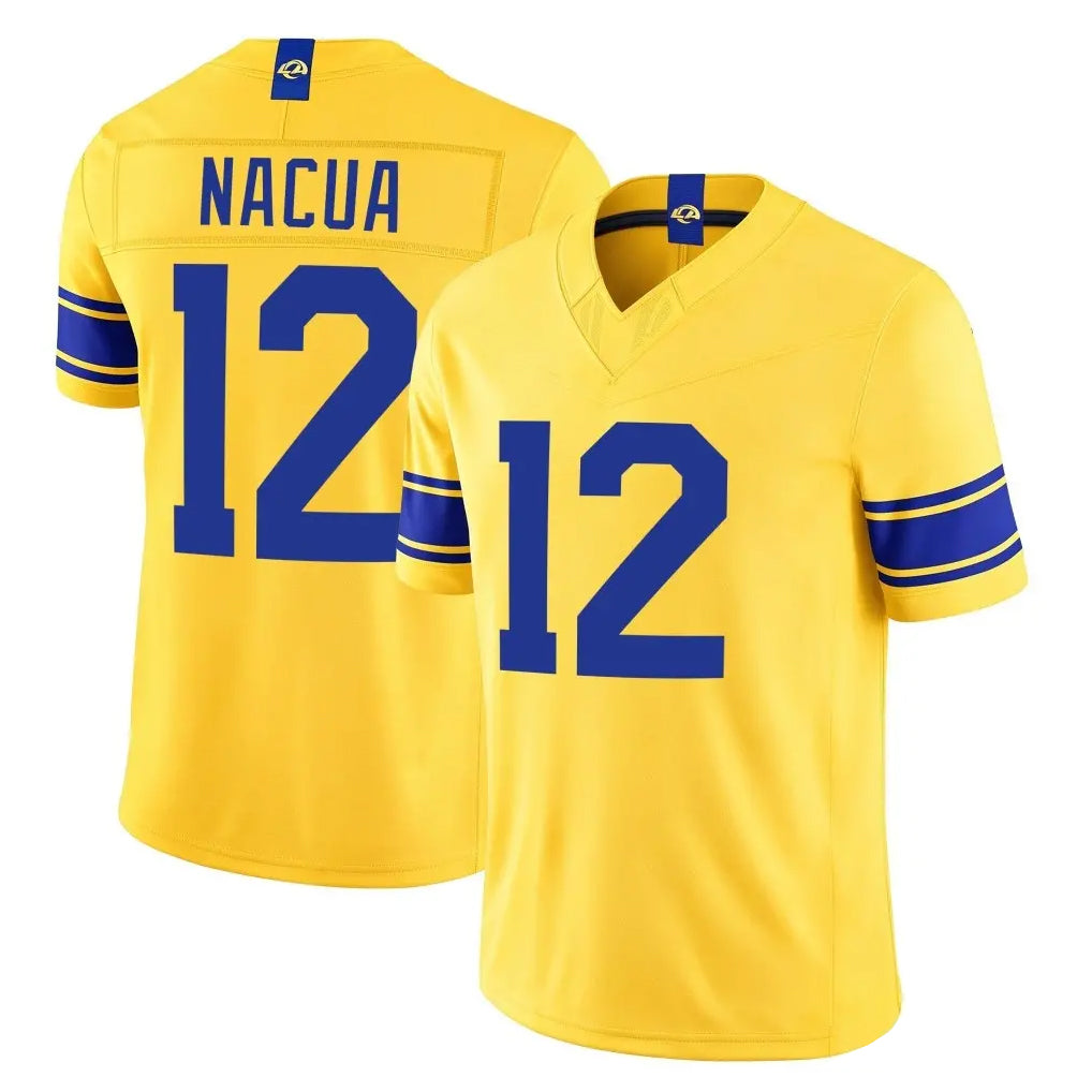 LA.Rams #12 Puka Nacua Player Gold Limited Classic Sol Vapor F.U.S.E.Home Game Gdoa Stitched Jerseys