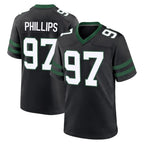 NY.Jets #97 Harrison Phillips Player Black Legacy Home Game Gdoa Stitched Jerseys