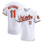 B.Orioles #11 Jordan Westburg Player White Limited Elite Home Game Gdoa Stitched Jerseys