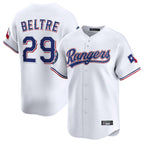 T.Rangers #29 Adrian Beltre Player White Home Limited Fdoa Stitched Jerseys