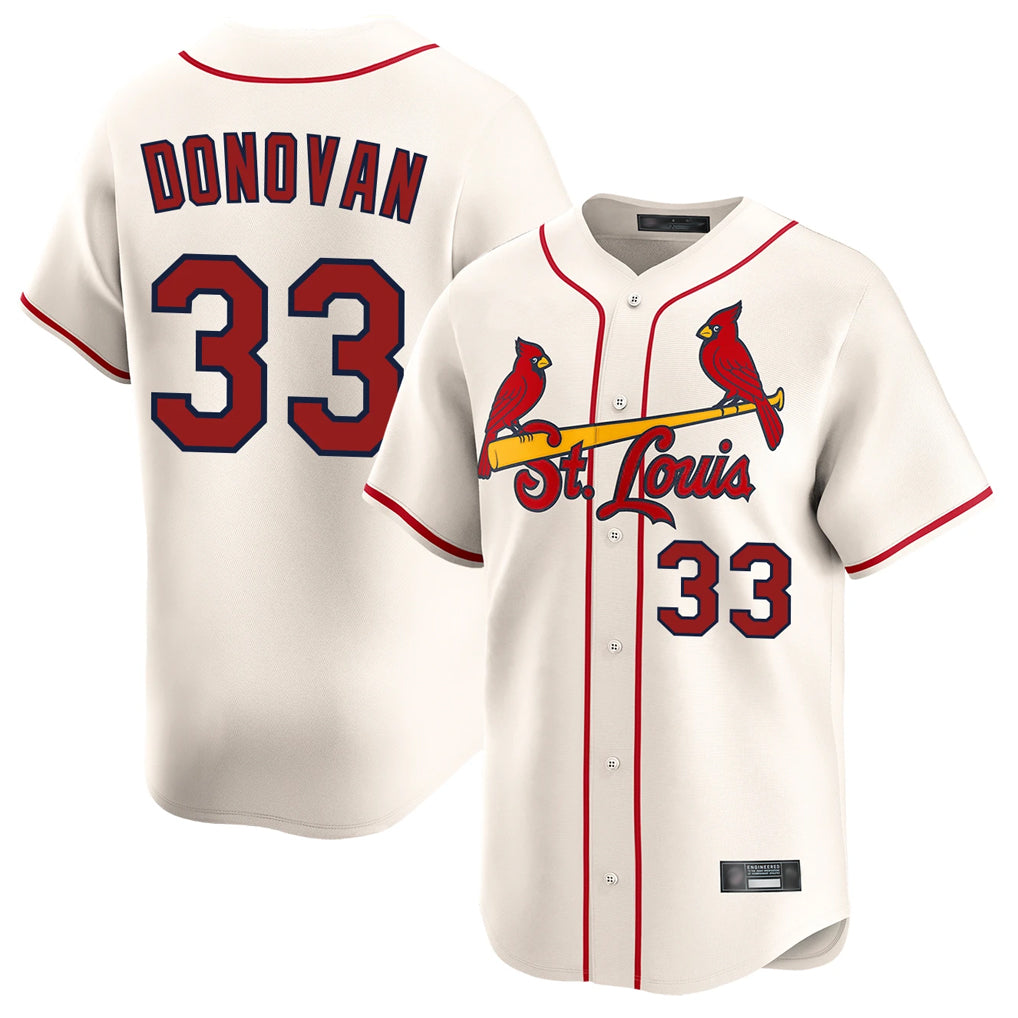 St. Louis Cardinals #33 Brendan Donovan Player Cream Home Limited Fdoa Stitched Jerseys