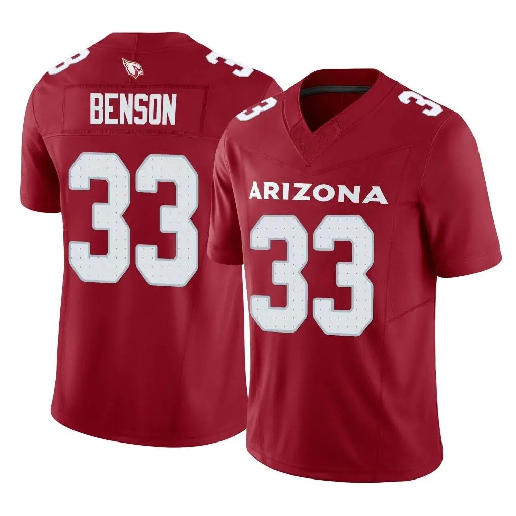 A.Cardinals #33 Trey Benson Player Cardinal Vapor F.U.S.E. Limited Home Game Gdoa Stitched Jerseys