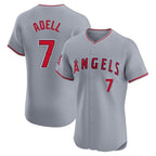 LA.Angels #7 Jo Adell Player Gray Home Limited Elite Fdoa Stitched Jerseys