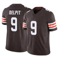 C.Browns #9 Grant Delpit Player Brown Vapor F.U.S.E. Limited Home Game Gdoa Stitched Jerseys