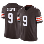 C.Browns #9 Grant Delpit Player Brown Vapor F.U.S.E. Limited Home Game Gdoa Stitched Jerseys