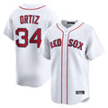 B.Red Sox #34 David Ortiz Player White Limited Home Game Gdoa Stitched Jerseys