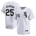 C.White Sox #25 Andrew Vaughn Player White Stripe Limited Home Gdoa Stitched Jerseys