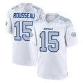 B.Bills #15 Greg Rousseau Player White Rivalries Collection Game Gdoa Stitched Jerseys
