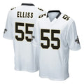 NO.Saints #55 Kaden Elliss Player White Home Game Gdoa Stitched Jerseys
