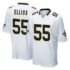 NO.Saints #55 Kaden Elliss Player White Home Game Gdoa Stitched Jerseys