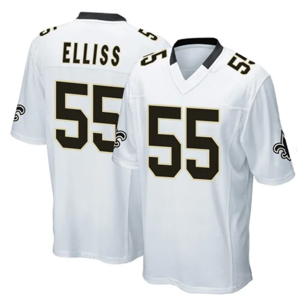 NO.Saints #55 Kaden Elliss Player White Home Game Gdoa Stitched Jerseys