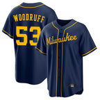 M.Brewers #53 Brandon Woodruff Player Navy Home Game Fdoa Stitched Jerseys