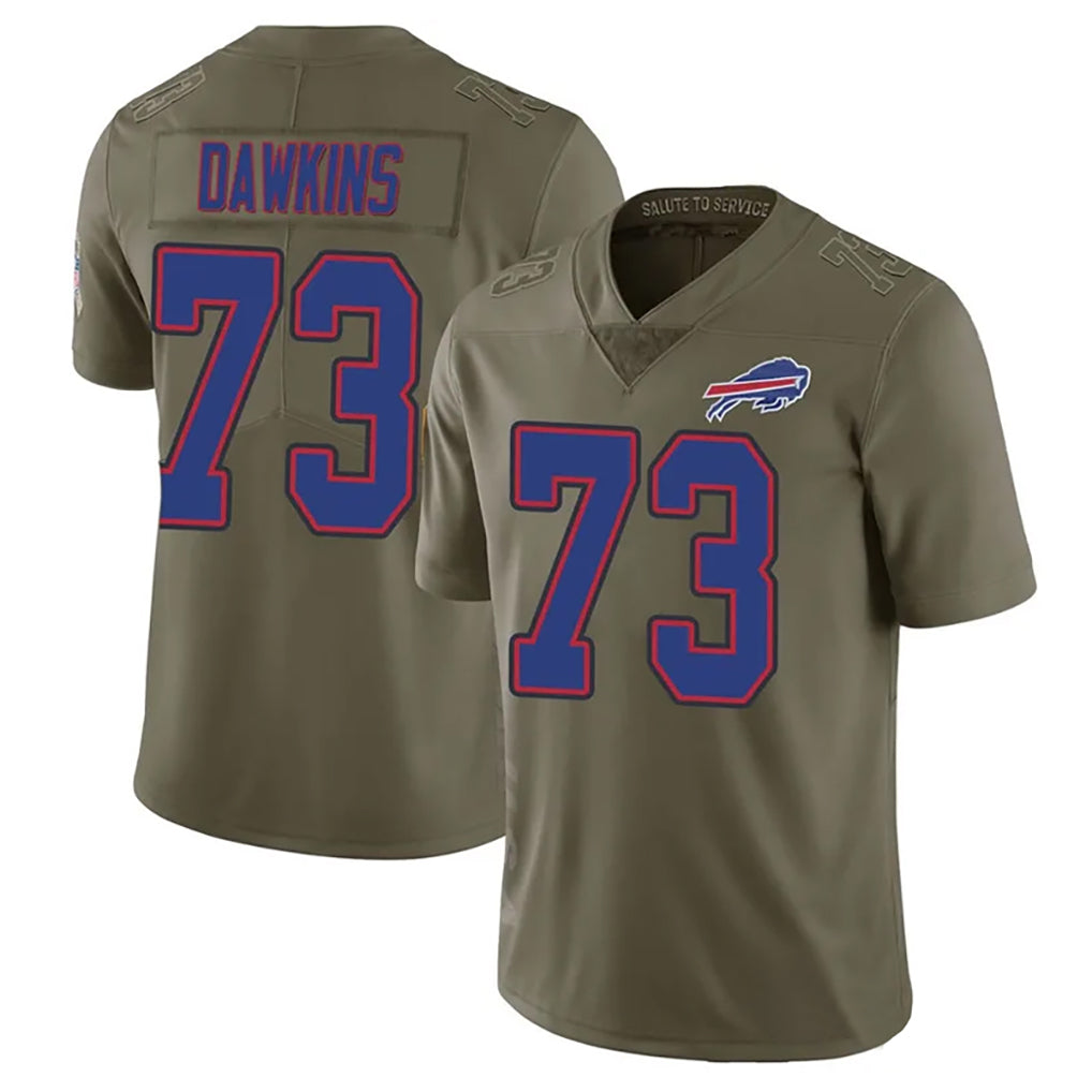 B.Bills #73 Dion Dawkins Player Olive Salute To Service Limited Gdoa Stitched Jerseys