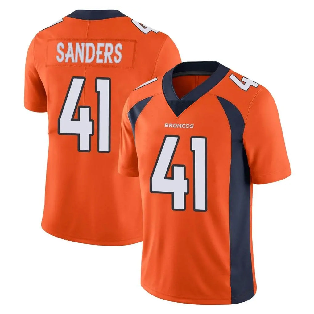 D.Broncos #41 Drew Sanders Player Orange Color Vapor Untouchable Limited Game Gdoa Stitched Jerseys