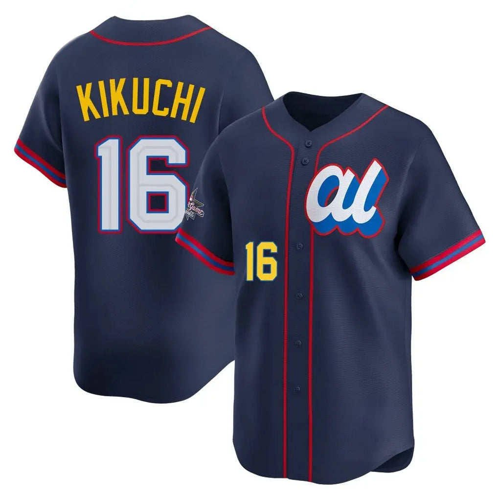 LA.Angels #16 Yusei Kikuchi Player Navy Limited American League All-Star Edition Fdoa Stitched Jerseys