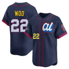 S.Mariners #22 Bryan Woo Player Navy American League All-Star Edition Limited Fdoa Stitched Jerseys
