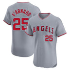 LA.Angels #25 Travis d'Arnaud Player Gray Home Limited Elite Fdoa Stitched Jerseys