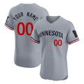 Custom M.Twins Gray Limited Elite Home Game Any Name & Number Gdoa Stitched Jerseys