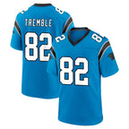 C.Panthers #82 Tommy Tremble Player Blue Home Game Gdoa Stitched Jerseys