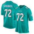M.Dolphins #72 Jonah Savaiinaea Player Aqua Team Color Home Game Gdoa Stitched Jerseys